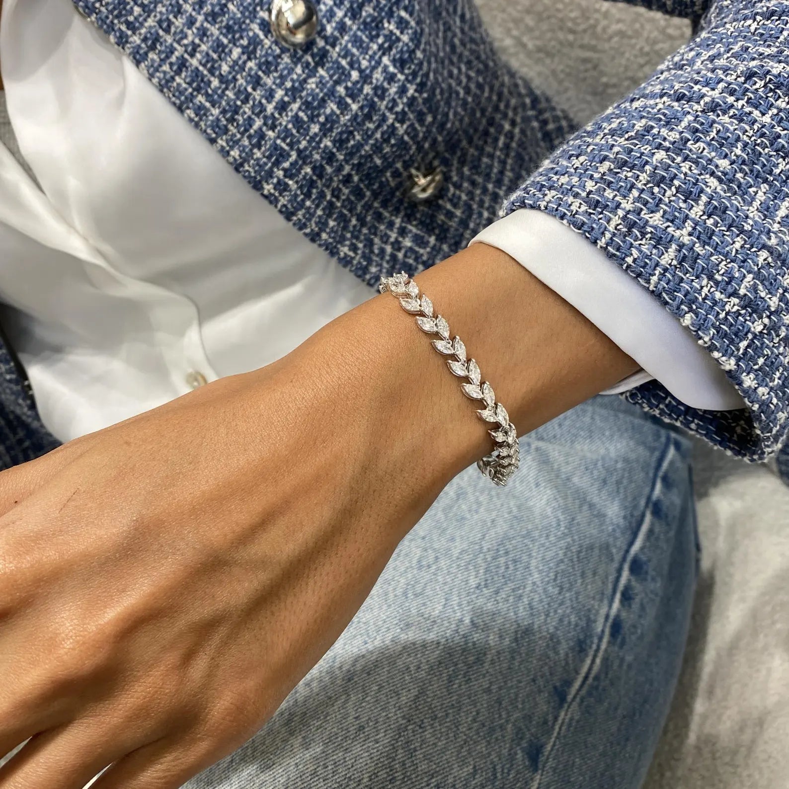 Leaf_Bracelet_in_925_Silver La Stella Jewels