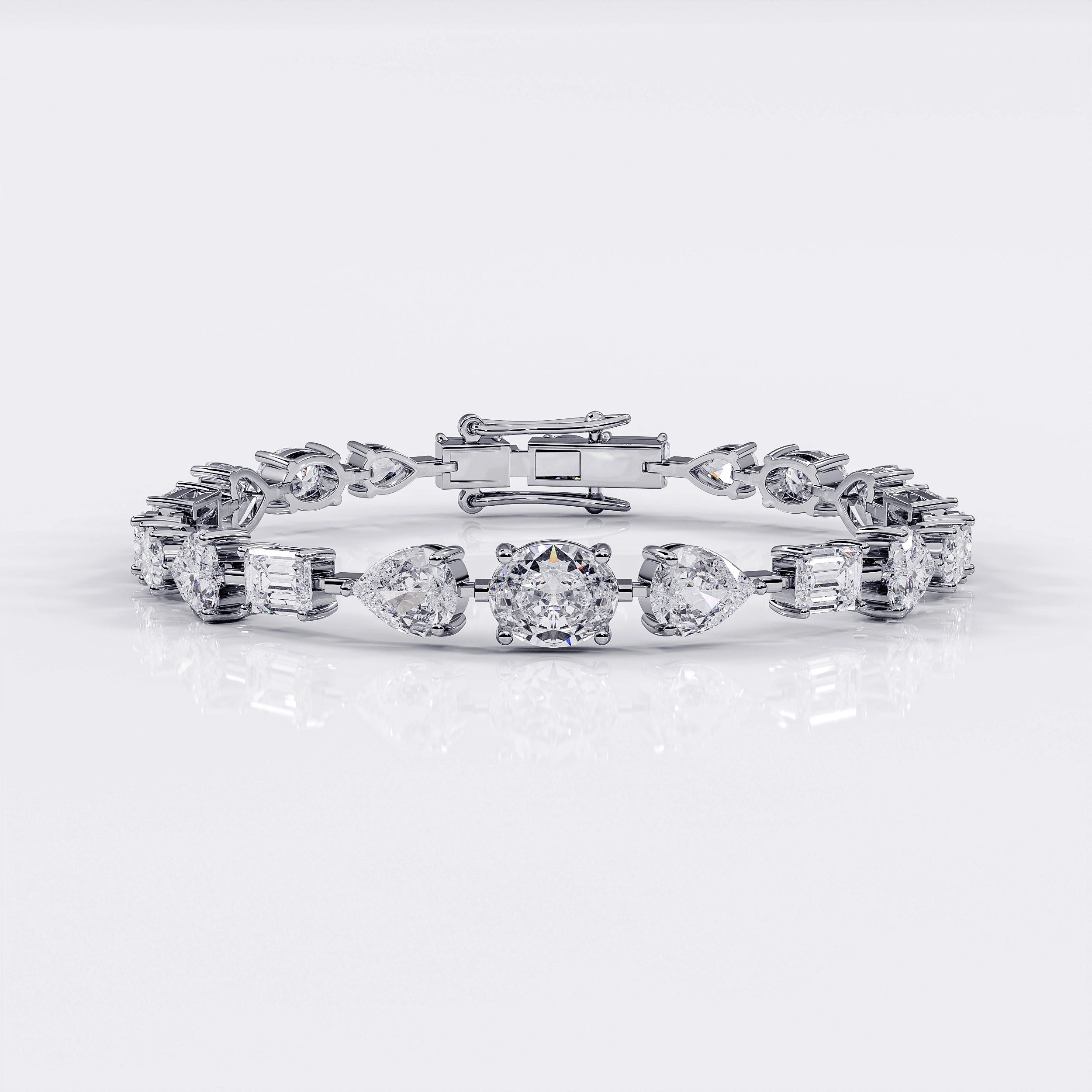 Mixed_diamond_Tennis_bracelet_silver La Stella Jewels