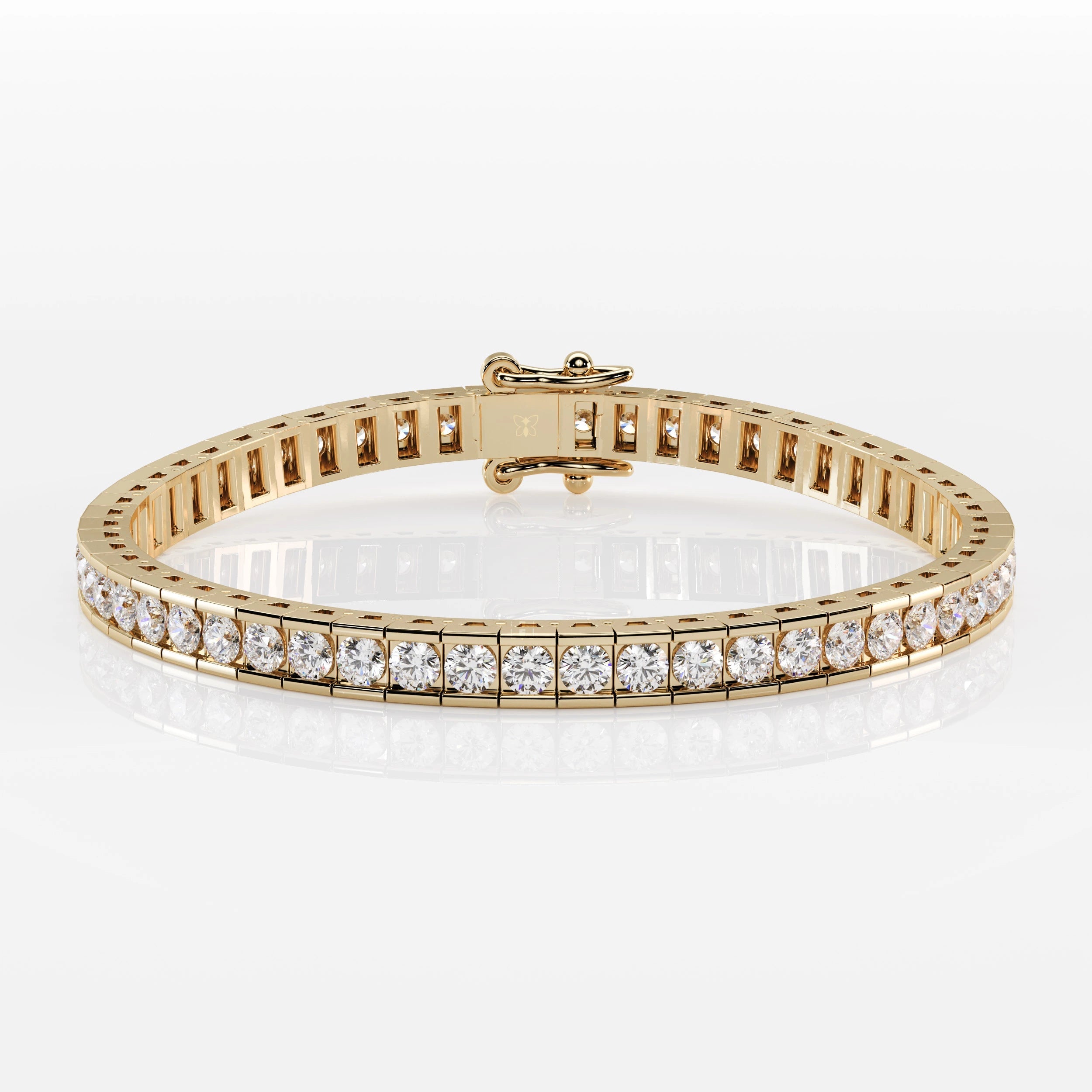 Round Bezel Tennis Bracelet For Women La Stella Jewels