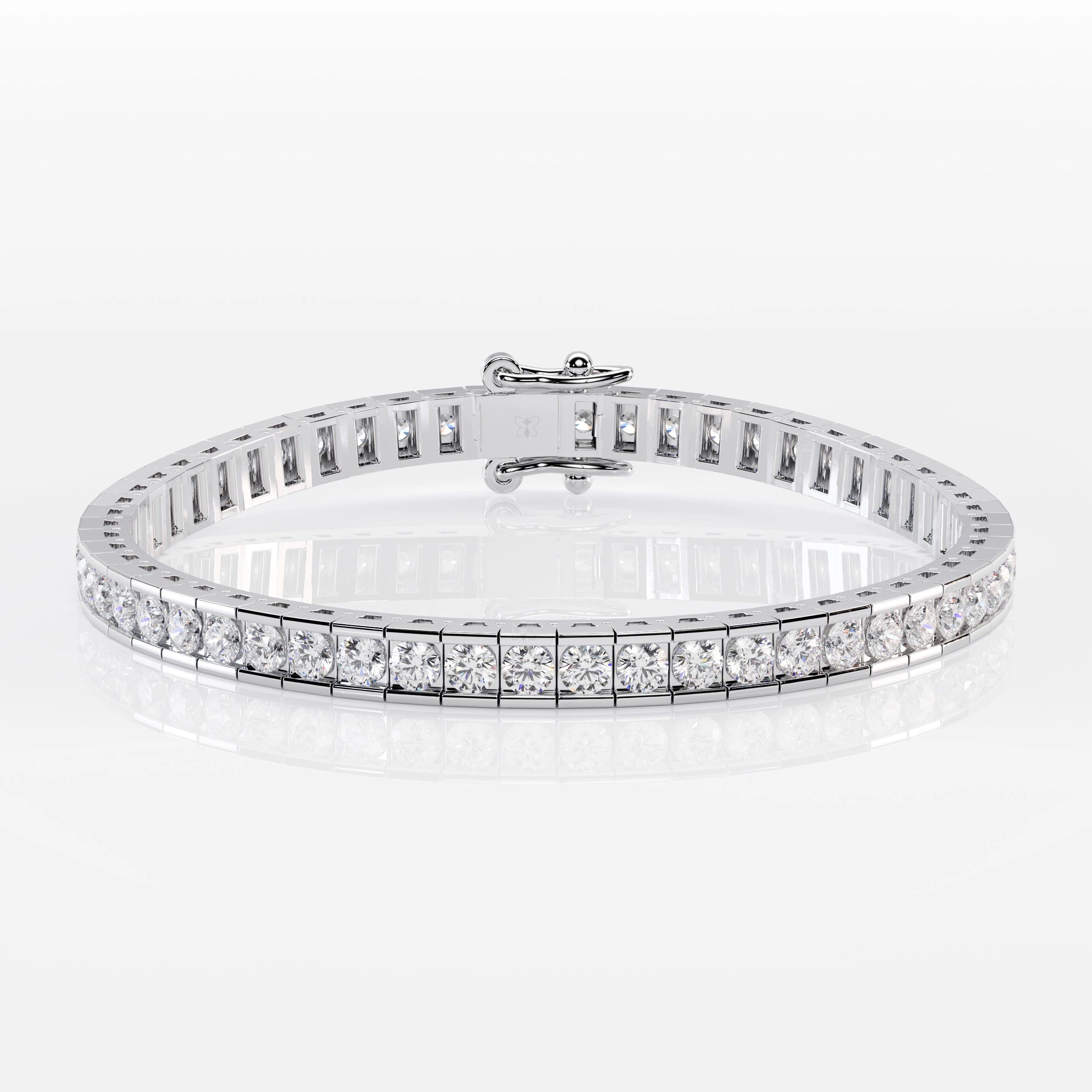 Round Bezel Tennis Bracelet For Women La Stella Jewels