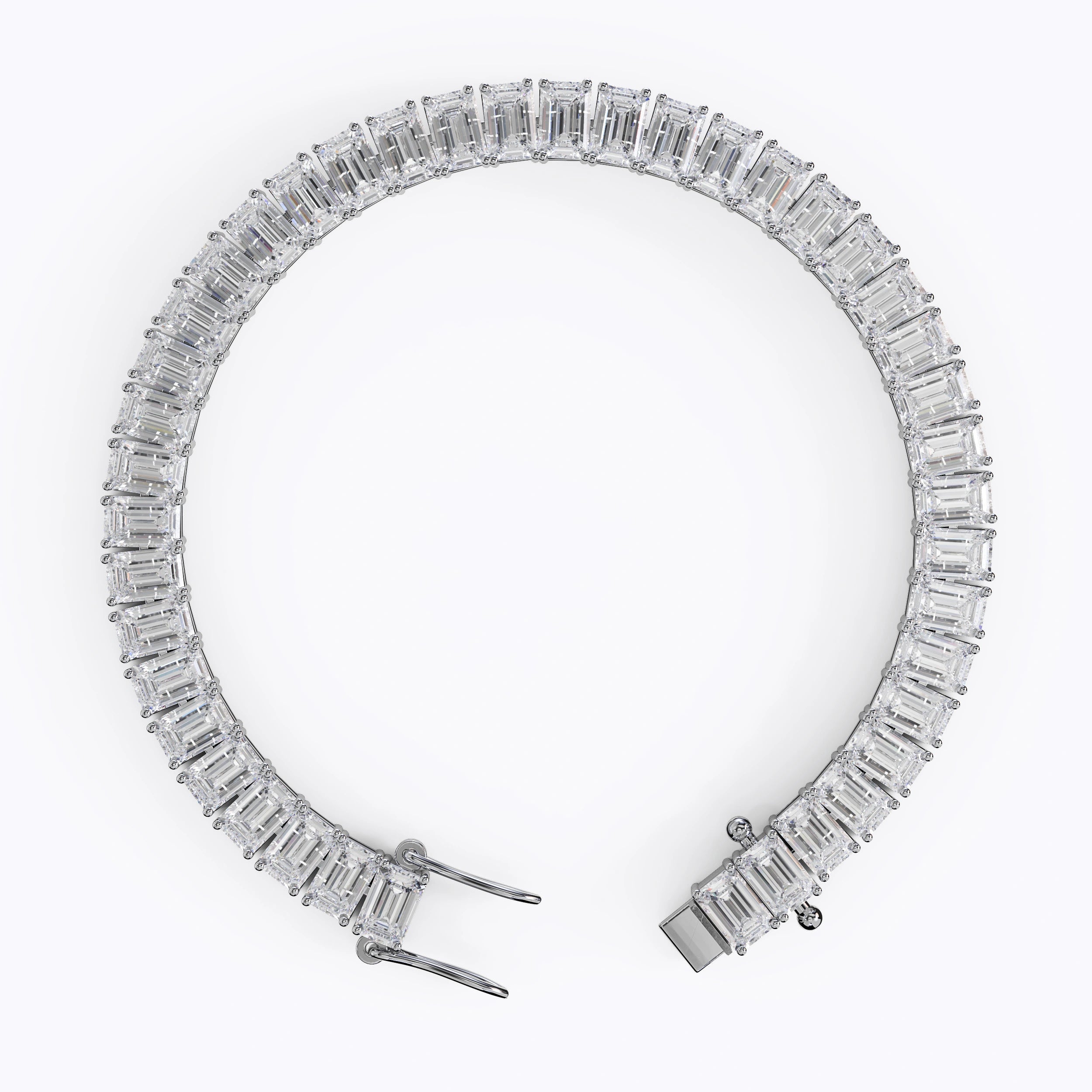 Emerald Cut Diamond Bracelet | 925 Sterling Silver La Stella Jewels