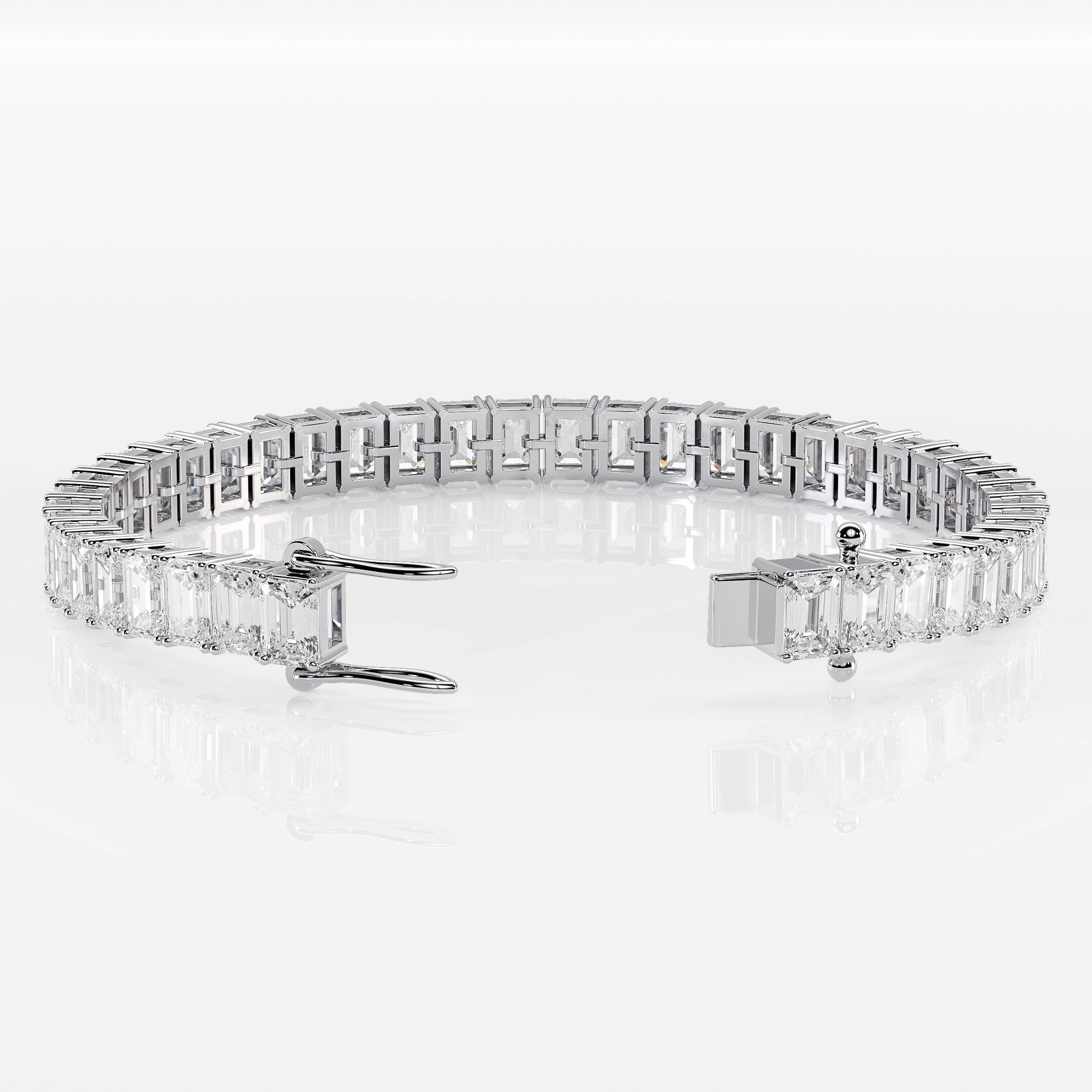 Emerald Cut Diamond Bracelet | 925 Sterling Silver La Stella Jewels