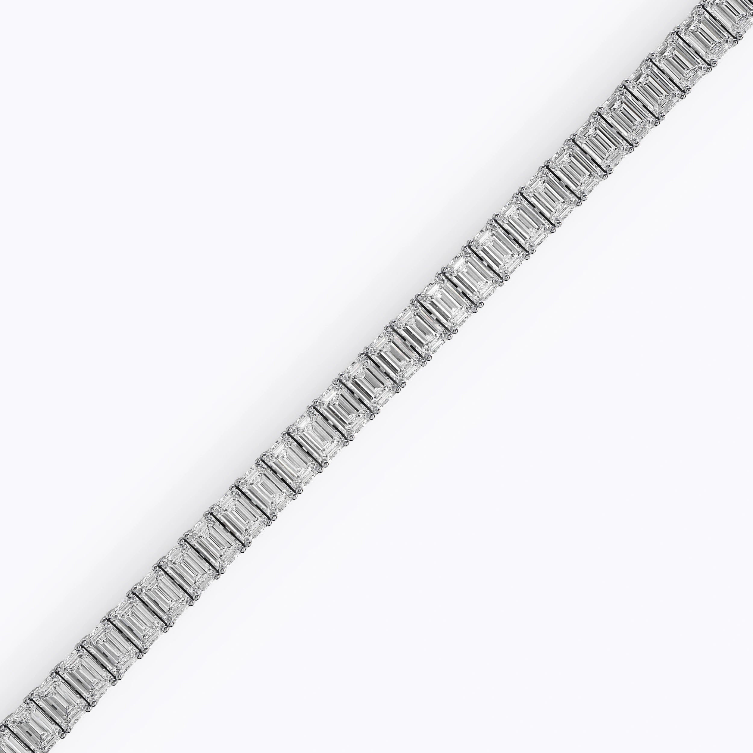 Emerald Cut Diamond Bracelet | 925 Sterling Silver La Stella Jewels