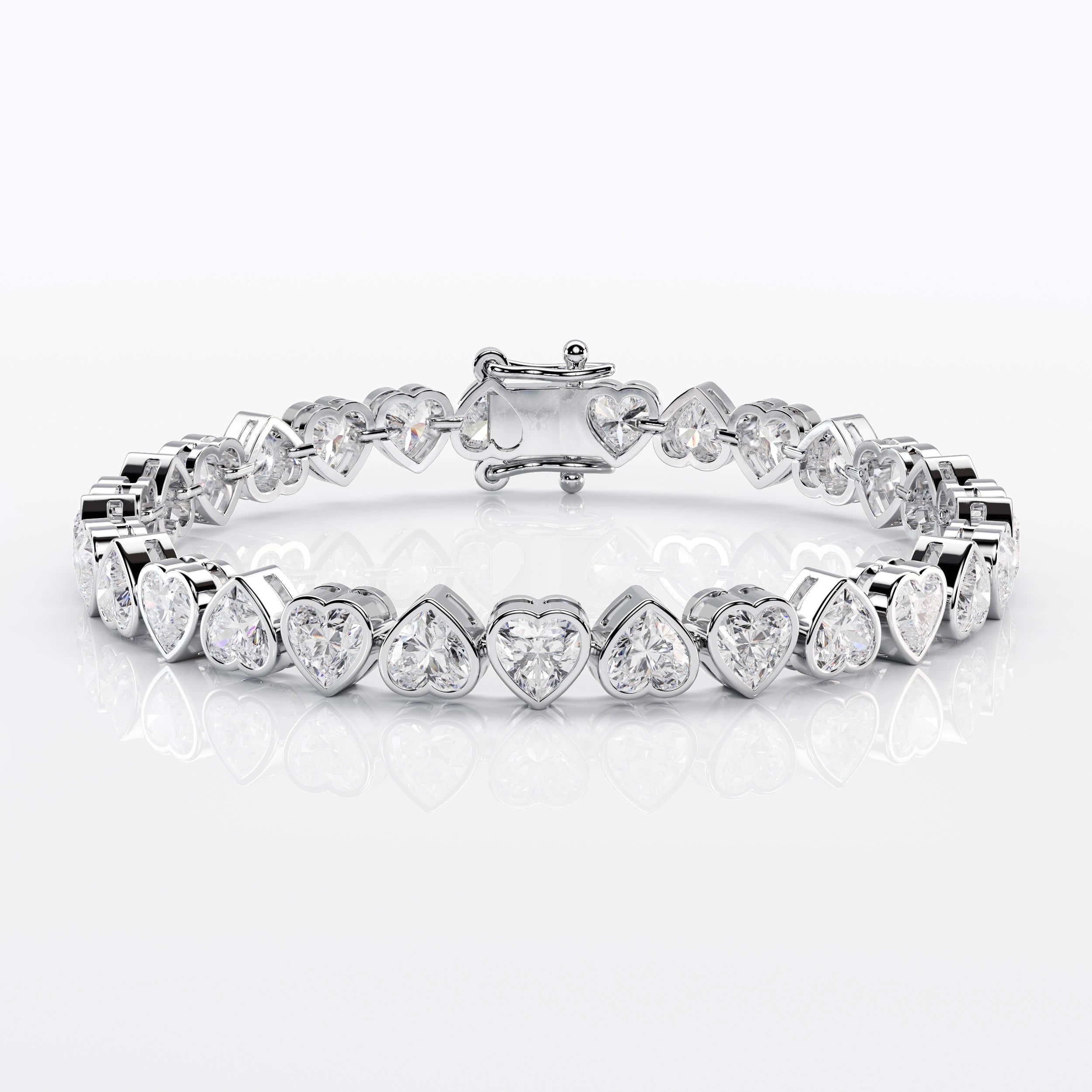 Heart Diamond Bracelet | 14KT Gold Vermeil La Stella Jewels