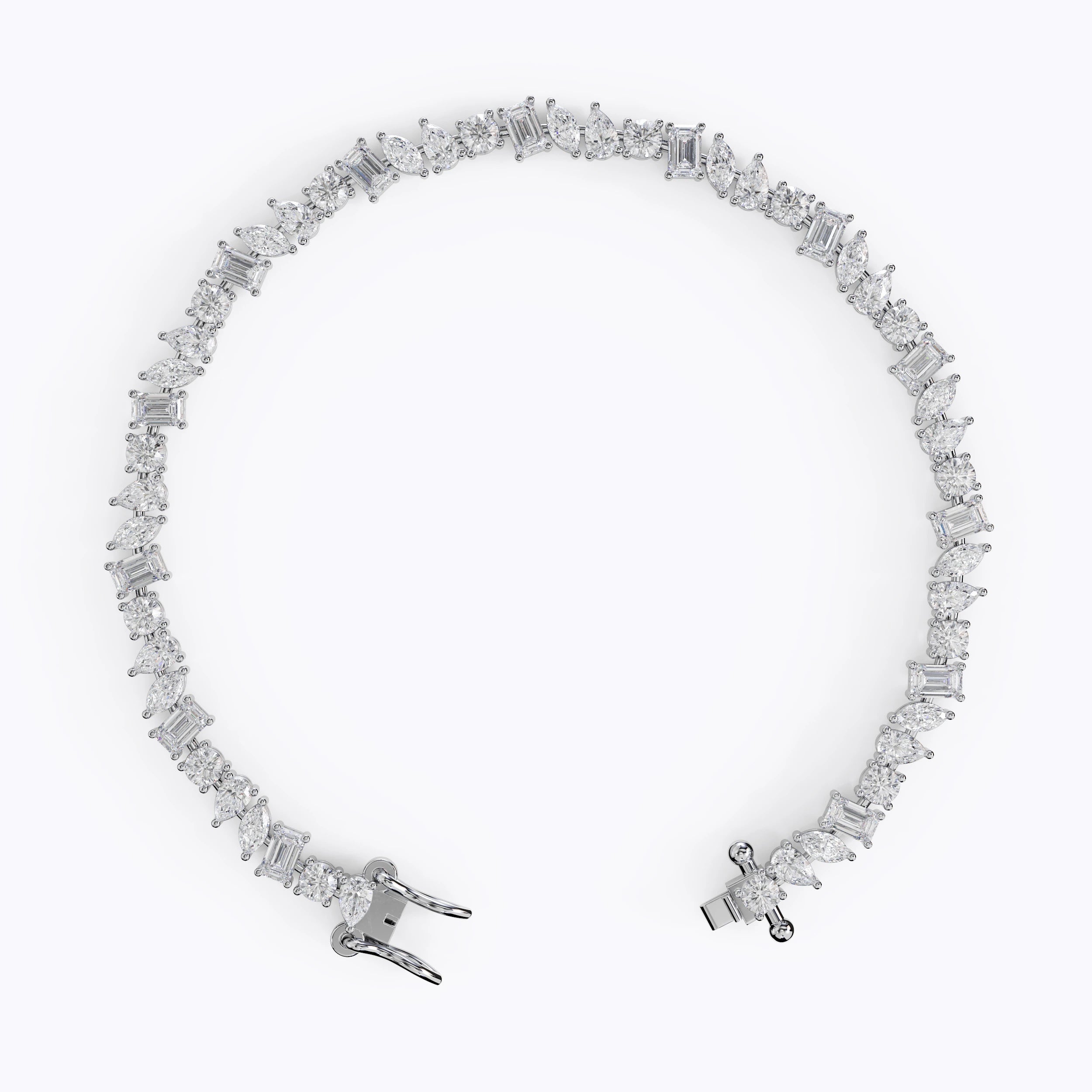 Mixed Diamond Tennis Bracelet - Marquise, Pear, Emerald & Round La Stella Jewels