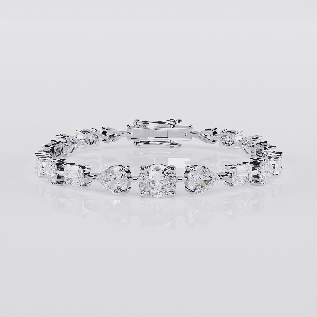 Mixed shape tennis bracelet