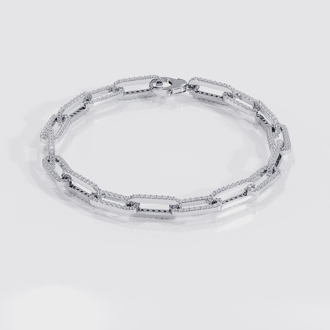 Paper clip bracelet for women