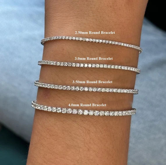 3.5mm Classic Tennis Bracelet For Women La Stella Jewels