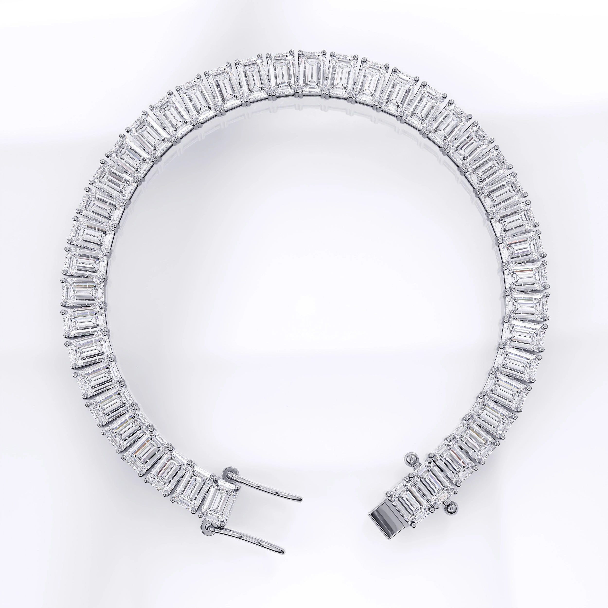 Emerald_diamond_bracelet_silver La Stella Jewels