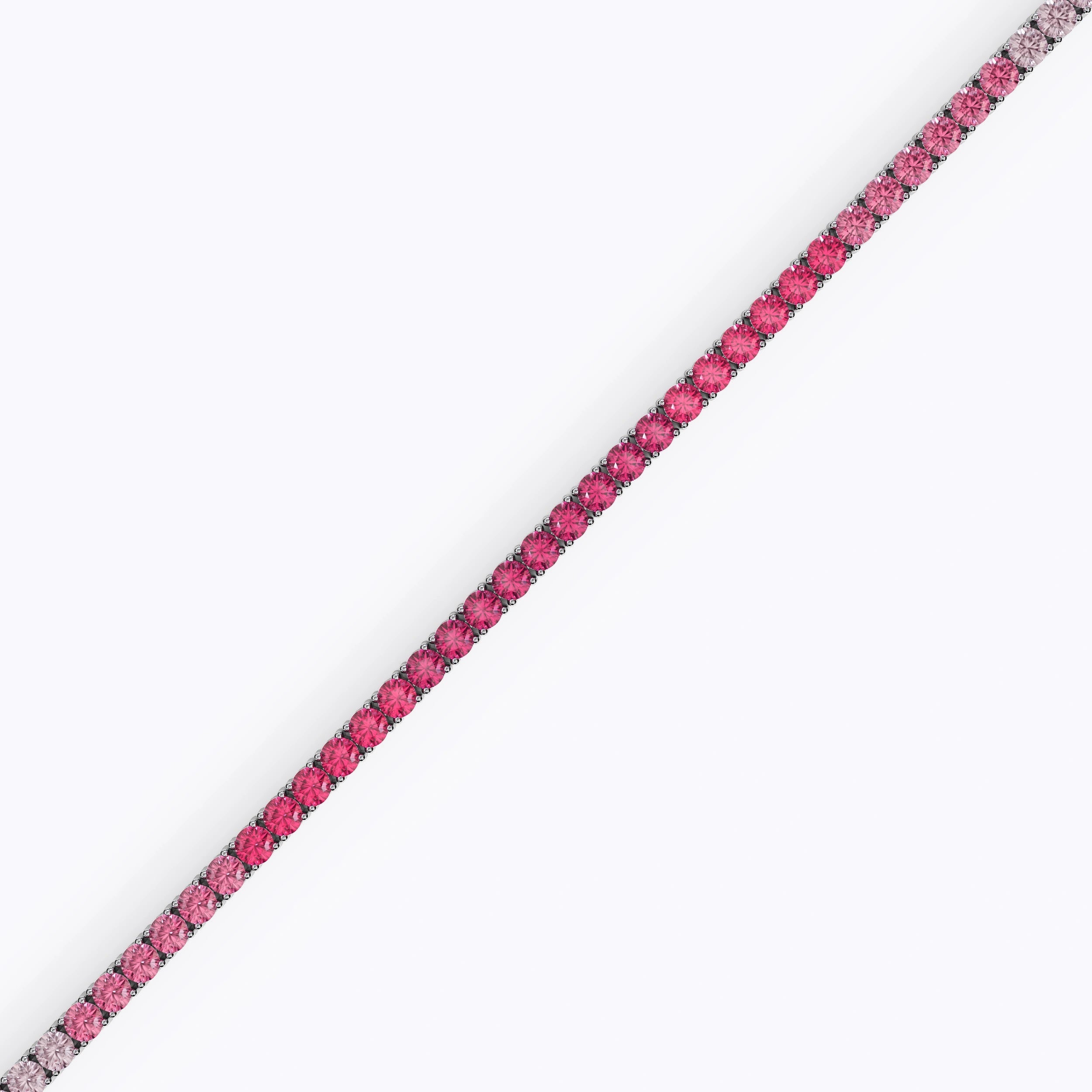 Pink Sapphire Gradient Tennis Bracelet La Stella Jewels