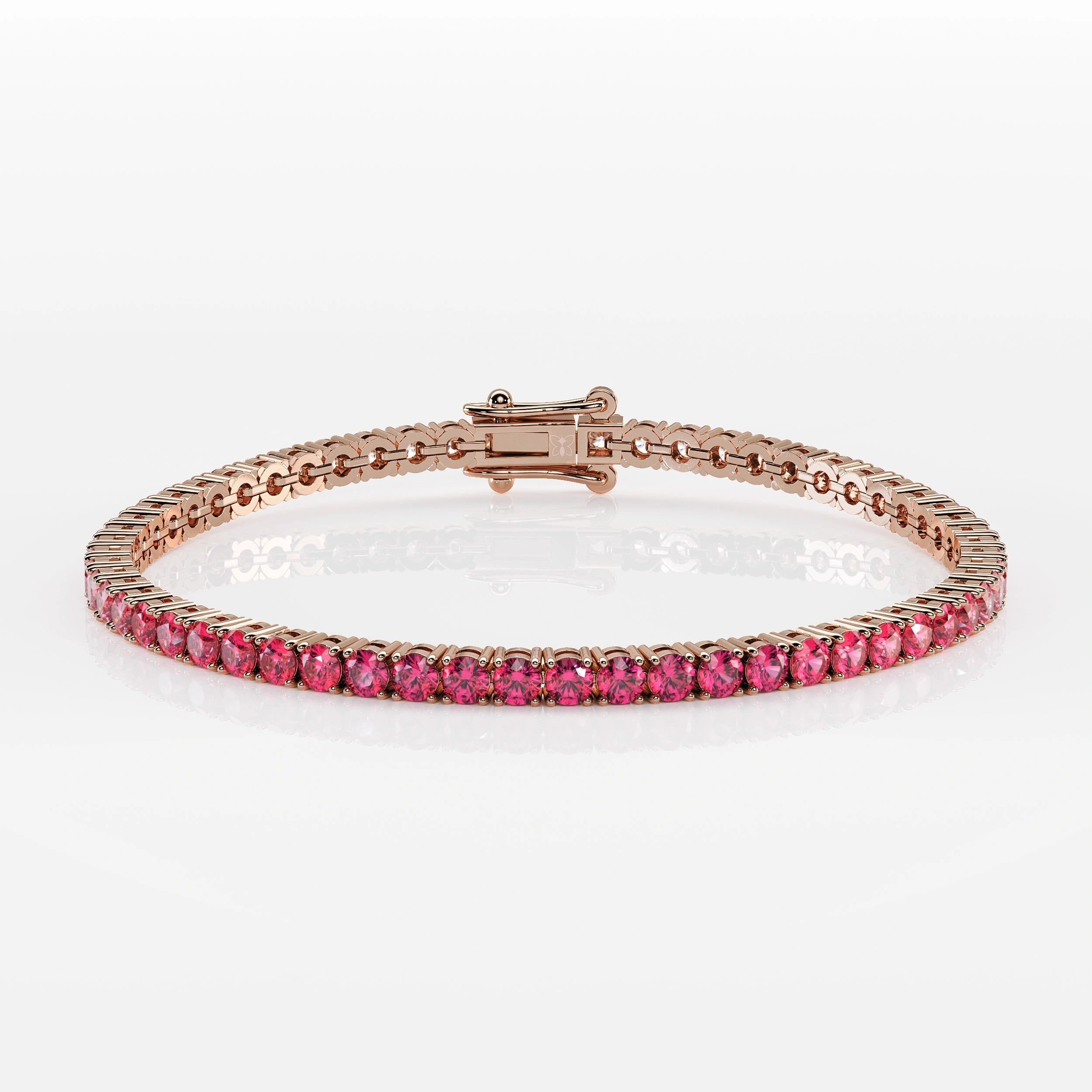 Pink Sapphire Gradient Tennis Bracelet La Stella Jewels