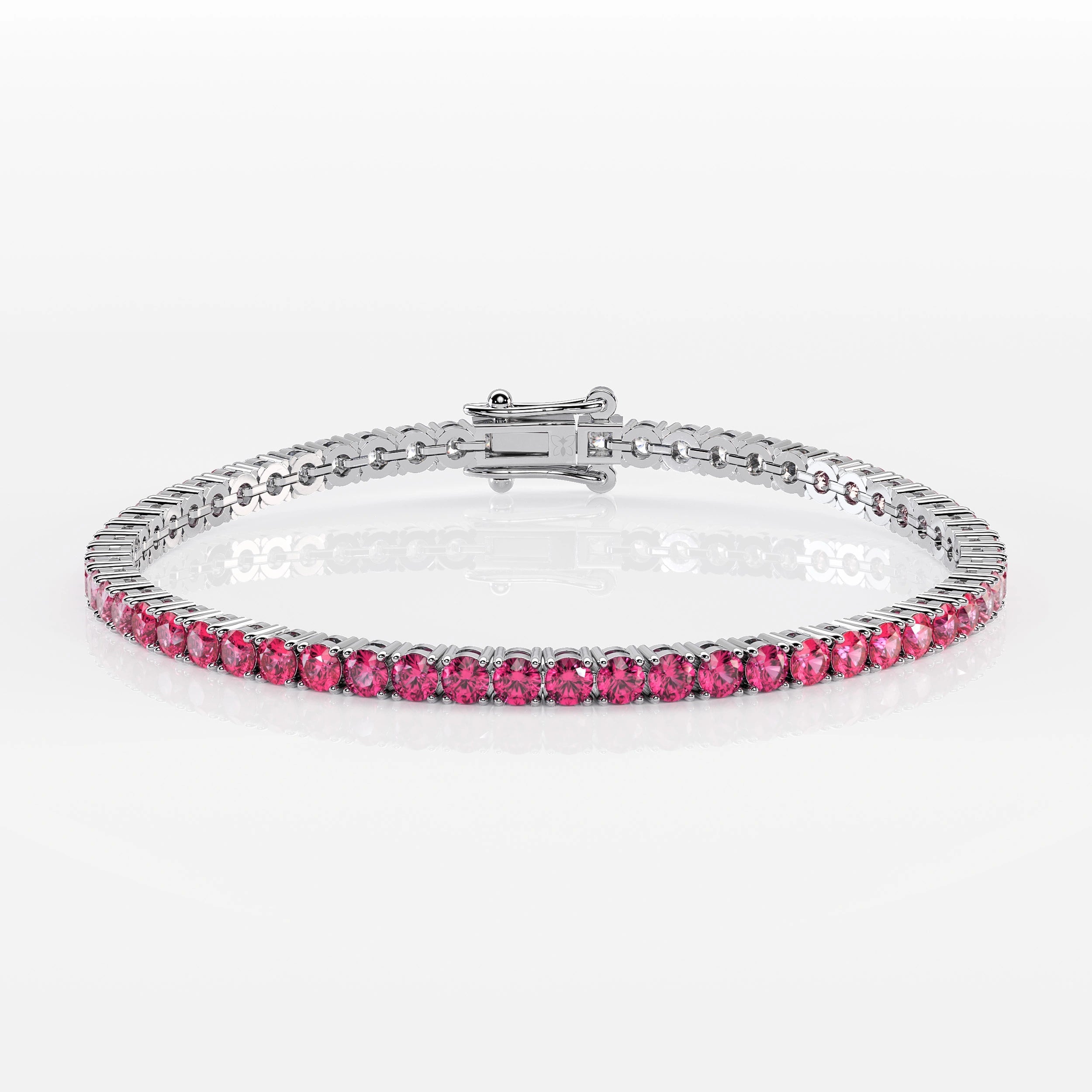 Pink Sapphire Gradient Tennis Bracelet La Stella Jewels