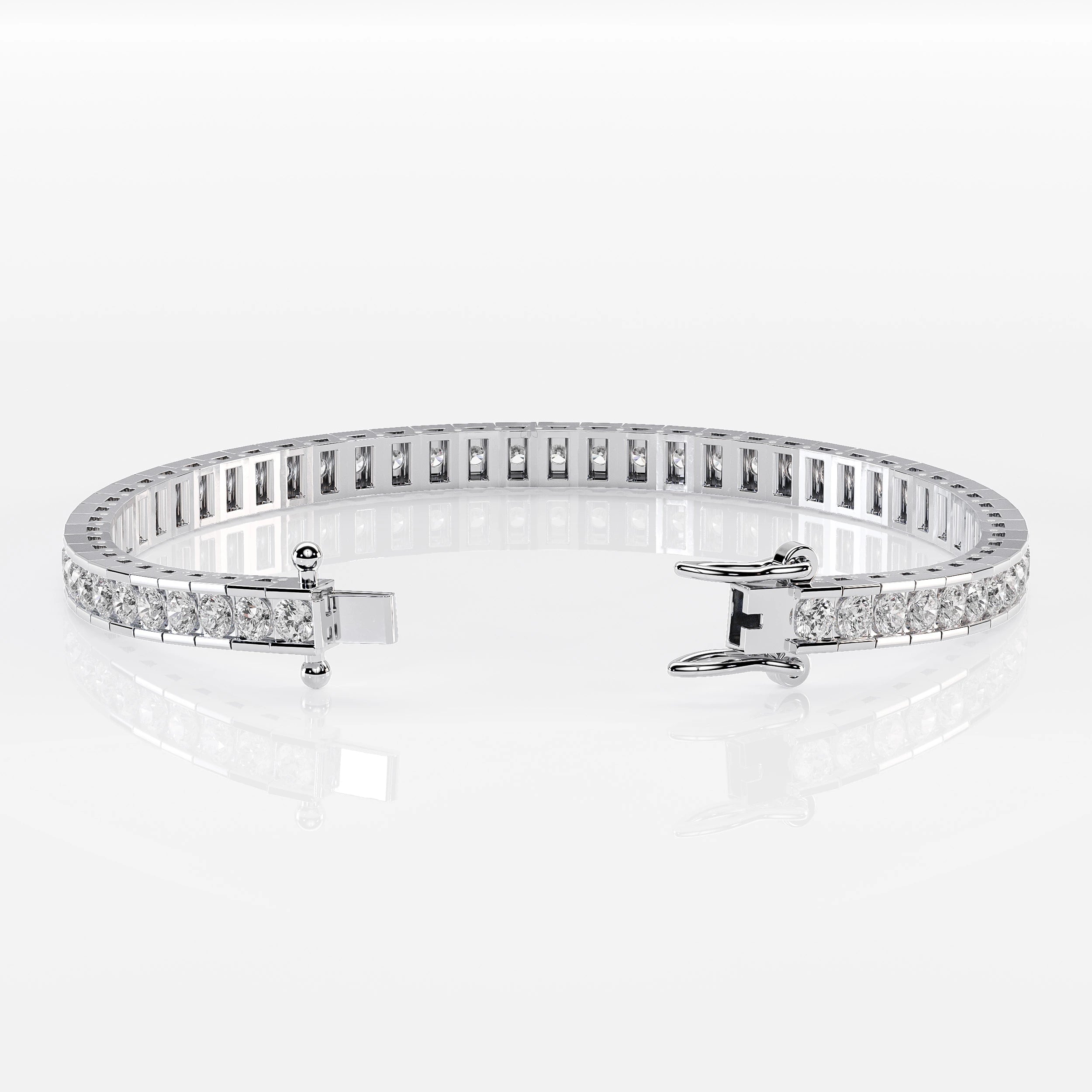 Round Bezel Tennis Bracelet For Women La Stella Jewels