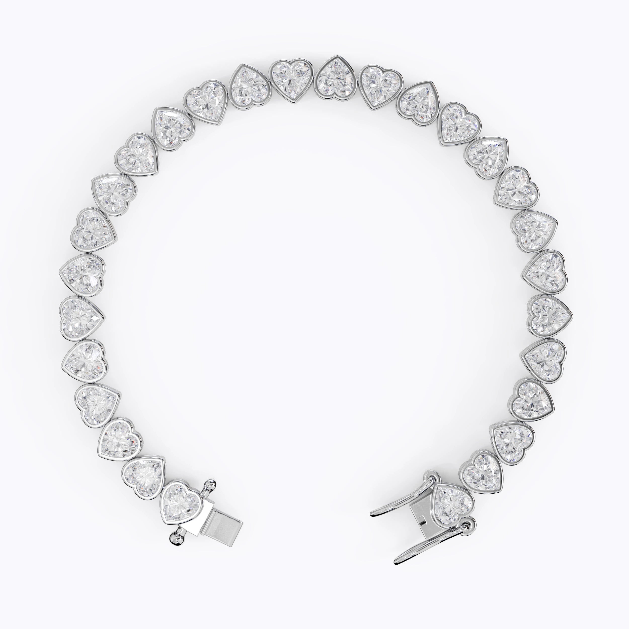 Heart Diamond Bracelet | 14KT Gold Vermeil La Stella Jewels