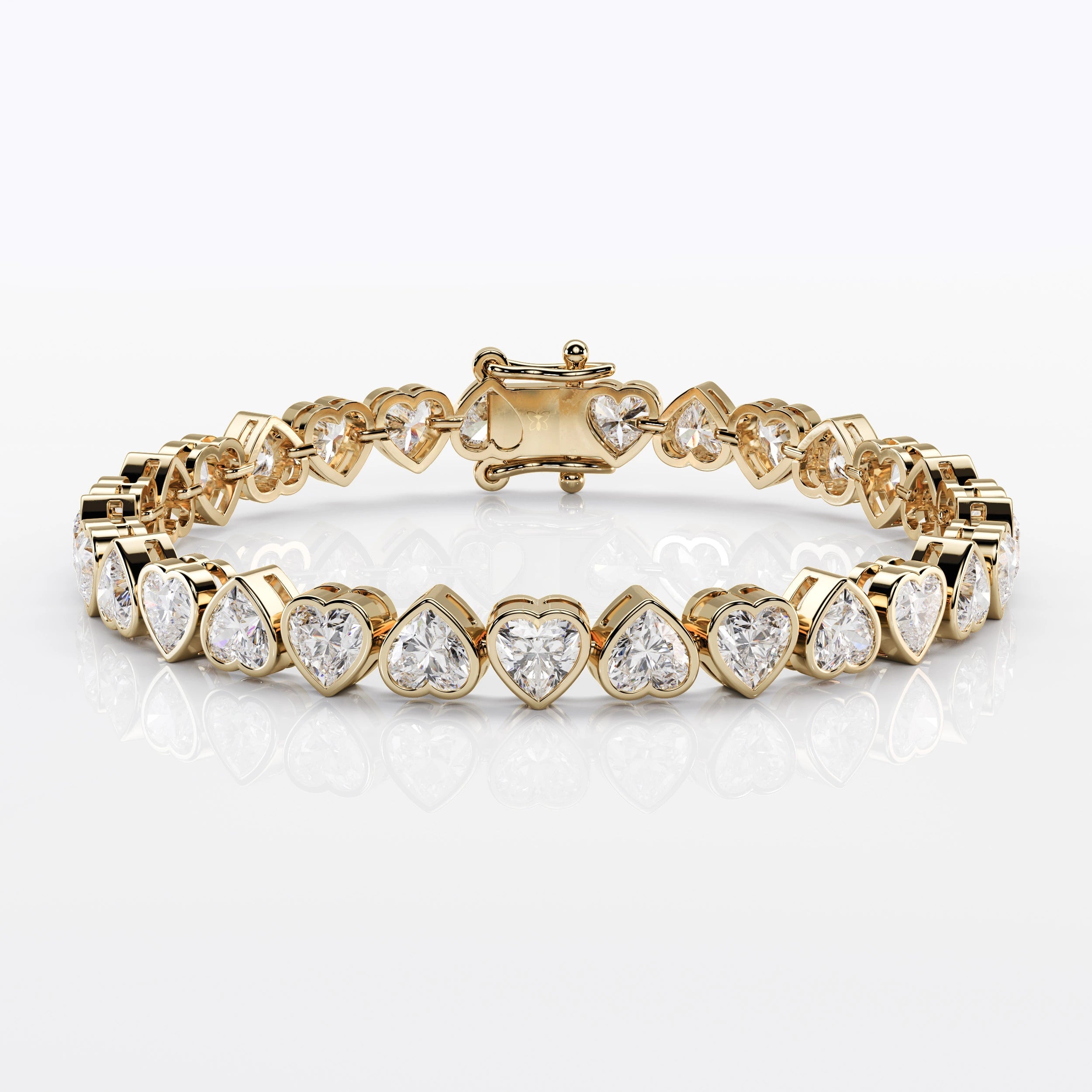 Heart Diamond Bracelet | 14KT Gold Vermeil La Stella Jewels