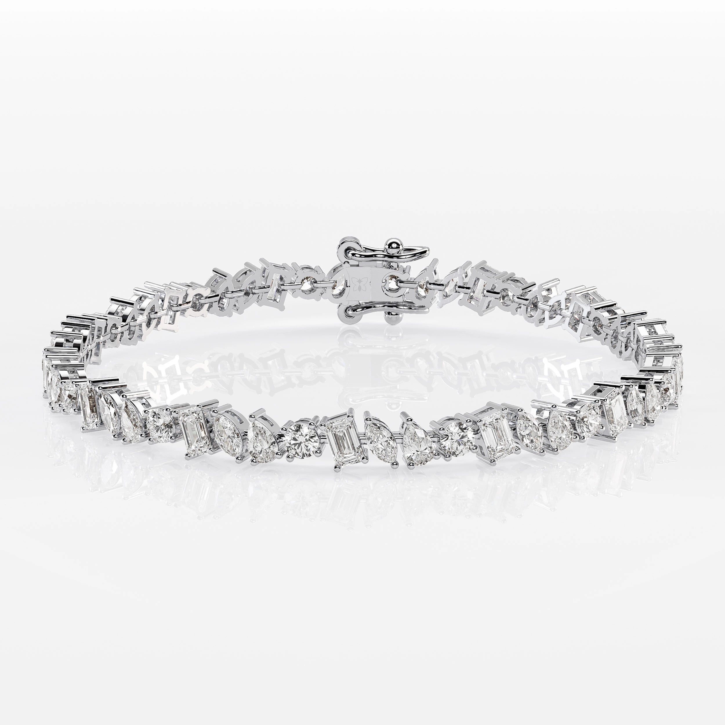 Mixed Diamond Tennis Bracelet - Marquise, Pear, Emerald & Round La Stella Jewels
