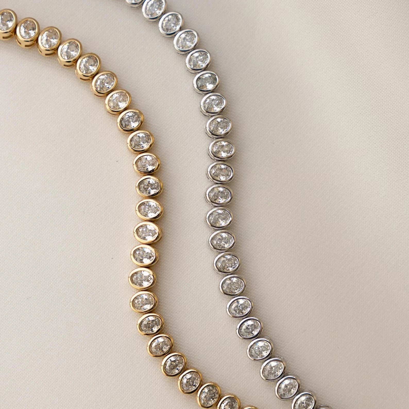 Oval Cut Diamond Tennis Bracelet For Women La Stella Jewels