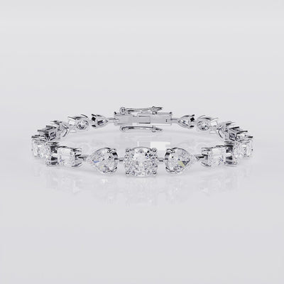 Mixed shape tennis bracelet
