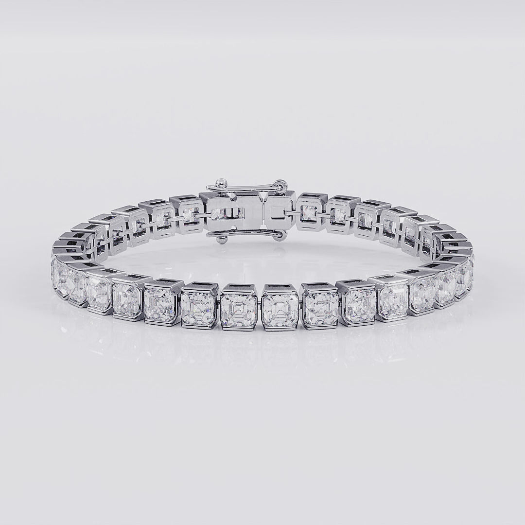 Asscher Tennis Bracelet