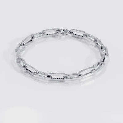 Paper clip bracelet for women